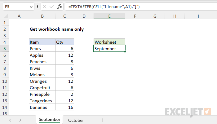 Get Sheet Name Only Excel Formula Exceljet 4528